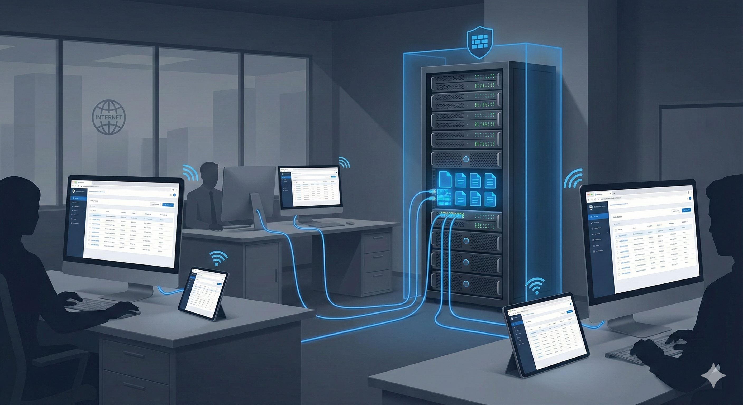 Ilustrasi Topologi Server Lokal